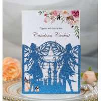 Party Invitation Card Butterfly Faery Greeting Card Laser Cut Glitter Paper